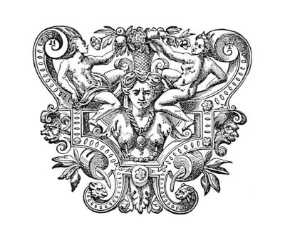 Концовка с мифологическими фигурами