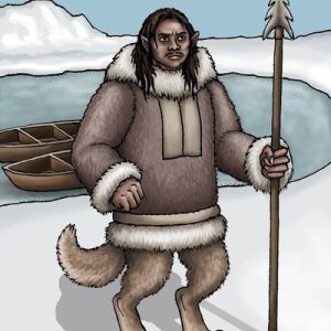 Эркигдлит, Erkigdlit — мифическое существо-полупёс из эскимосской мифологии - Эскимосская мифология (Инуитская мифология)