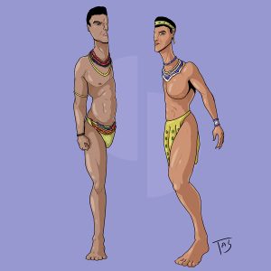 Хаи-ури и Би-блок, Hai-uri and Bi-blouk — мифические существа из африканской мифологии - Африканская мифология