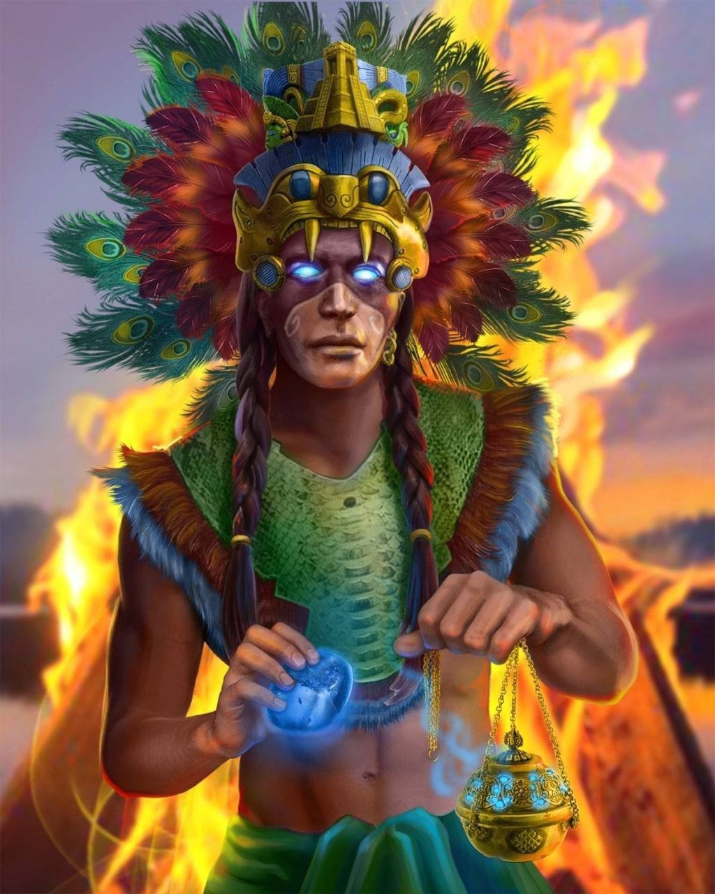 Ацтекский Жрец арт